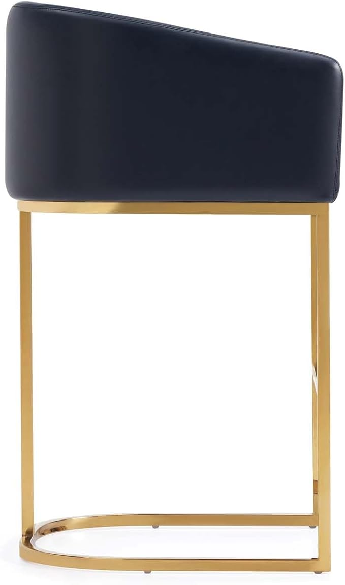 Manhattan Comfort Louvre 26 Inch Mid Century Modern Counter Height Bar Stools - Image 6