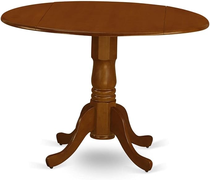 East West Furniture DLPO5-SBR-C 5 Piece Dinette Set - Image 2