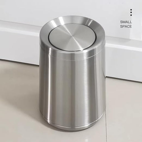 2.6Gallen Brushed Nickel Bathroom Trash Can - Image 2