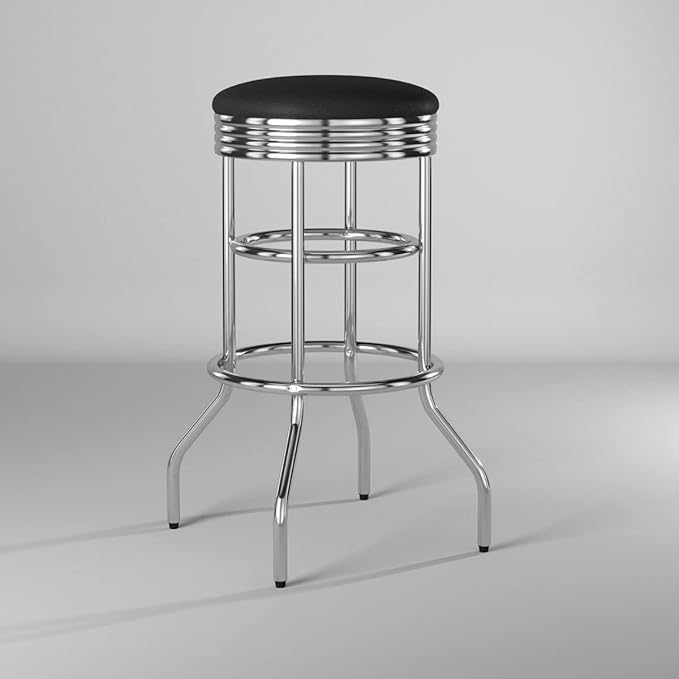 TRINITY Heavy Duty 30-Inch Backless Swivel Bar Stool - Image 7