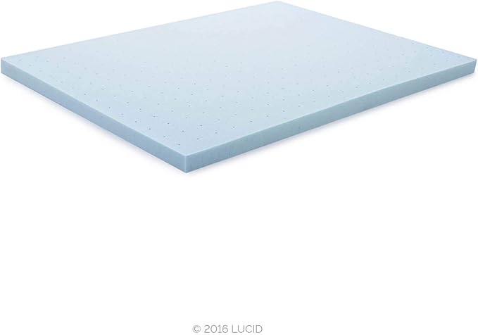 LUCID 3-inch Ventilated Gel Memory Foam Mattress Topper - Image 7