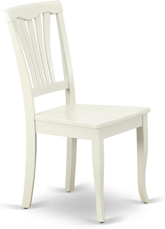 East West Furniture ANAV5-LWH-W 5 Piece Dining Room Table Set Includes a Round - Image 13