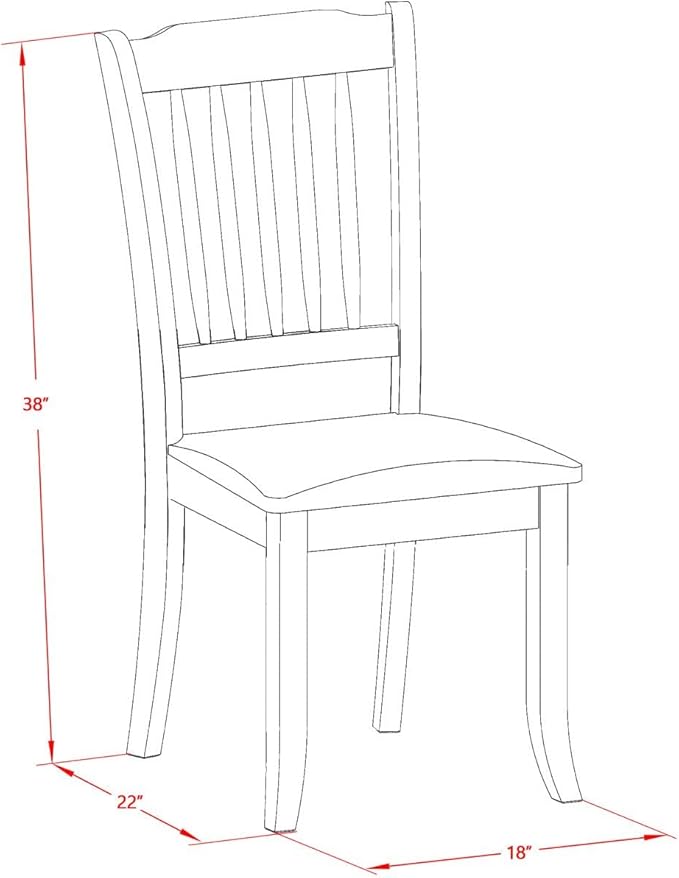East West Furniture SUDA3-LWH-C 3 Piece Dining Table Set Contains a Round - Image 5