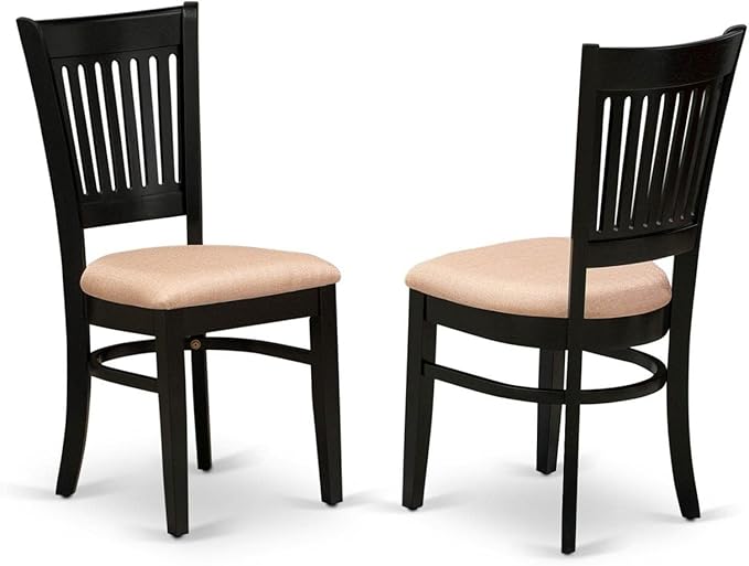 East West Furniture DLVA3-BLK-C 3 Piece Kitchen Table Set - Image 3
