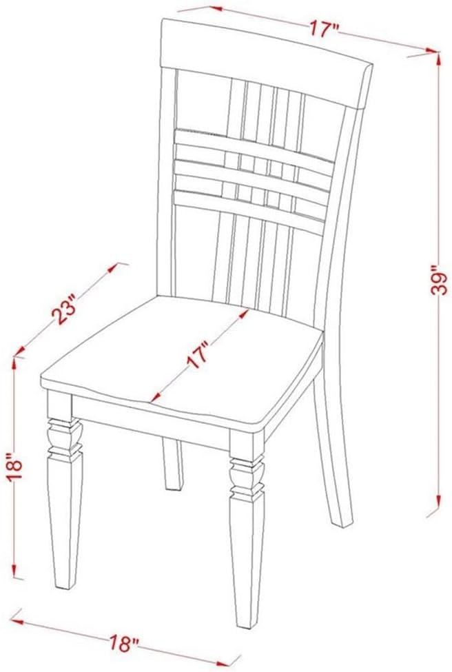 East West Furniture QULG7-BCH-W 7 Piece Dining Room Furniture Set Consist of a - Image 6