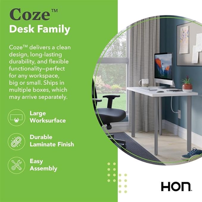 HON Coze Home Office Desks, Sturdy Table Computer Desk - Image 5