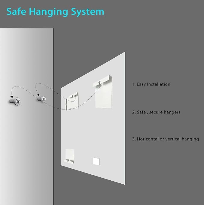 Frameless Beveled Edge Bathroom Mirror 36x72 Inch Rectangle Wall Mirror - Image 4
