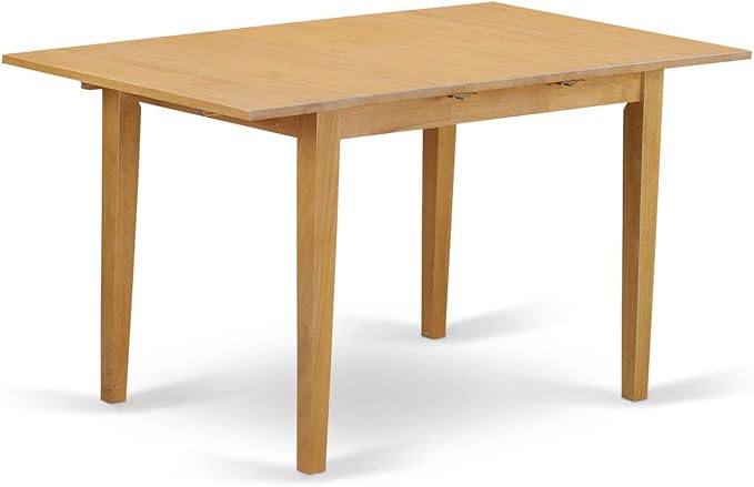 East West Furniture NOCE3-OAK-07 3 Piece Dining Set Contains a Rectangle Dining - Image 2