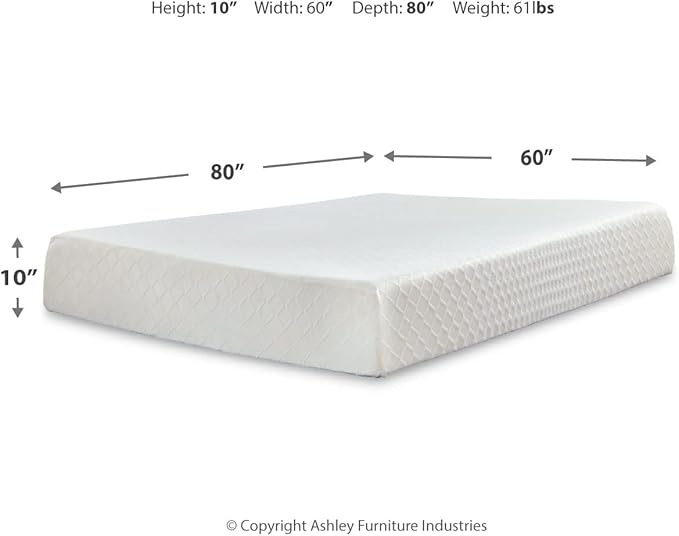 Signature Design by Ashley Queen Size Chime 10 Inch Medium Firm Memory Foam - Image 2