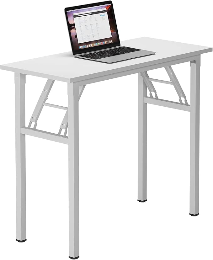 Need Small Desk 31 1/2" No Assembly Foldable Writing Table, Sturdy and Heavy by Need