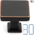 KOOFIZO 30 Pack Oil Rubbed Bronze Cabinet Knobs Bronze Drawer Knobs K08 Square by Koofizo