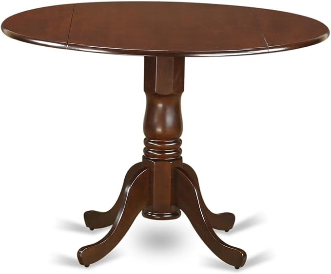 East West Furniture DLFL5-MAH-18 5 Piece Kitchen Table Set - Image 2
