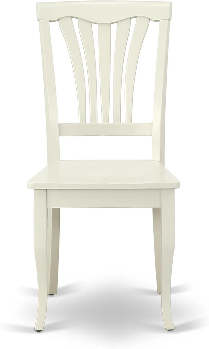 East West Furniture ANAV3-LWH-W 3 Piece Dining Table Set - Image 5