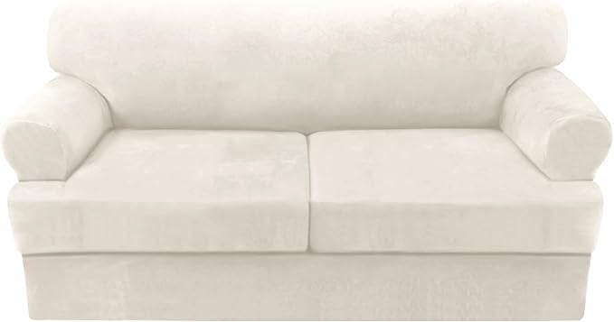 H.VERSAILTEX Sofa Cover 3 Piece Loveseat Slipcovers Thick Velvet Couch Cover by HVERSAILTEX