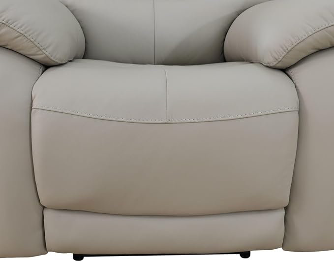 Electric Power Recliner Loveseat Genuine Breathing Leather Recliner Couch - Image 10