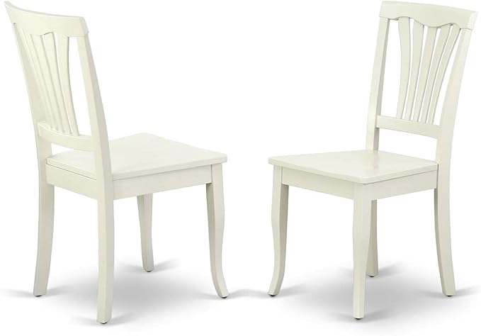 East West Furniture SUAV3-LWH-W 3 Piece Dining Room Table Set Contains a Round - Image 3