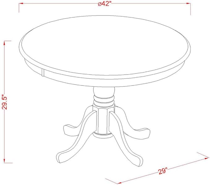 East West Furniture HLPL5-BMK-C 5 Piece Modern Dining Table Set Includes a - Image 5