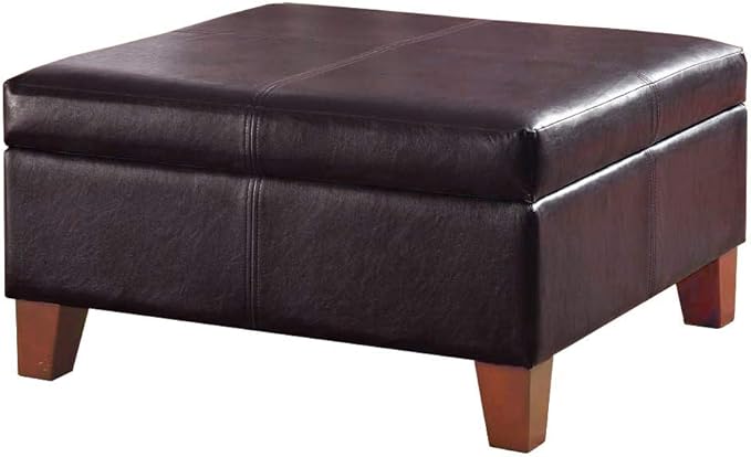 Homepop Home Decor |K2380-E155 | Luxury Large Faux Leather Square Storage - Image 4