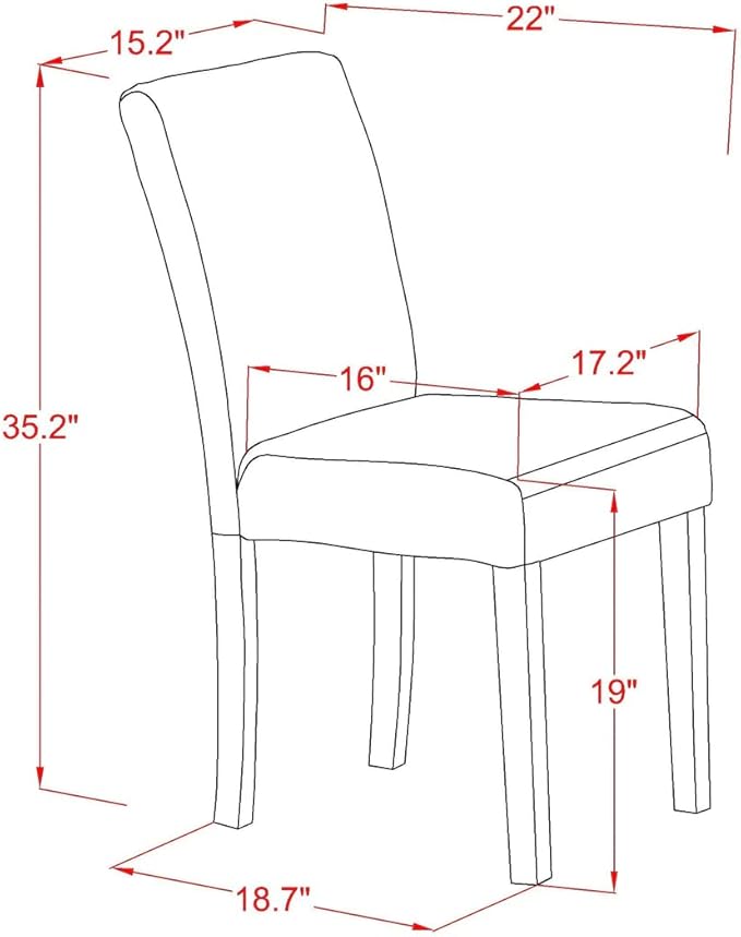 East West Furniture DUAB7-MAH-18 7 Piece Dining Room Table Set Consist of a - Image 11