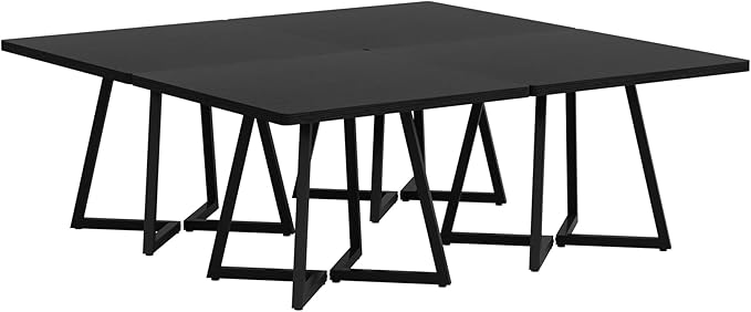 Tribesigns Square Dining Table for 8, 31.5" Industrial Dinner Table - Image 9