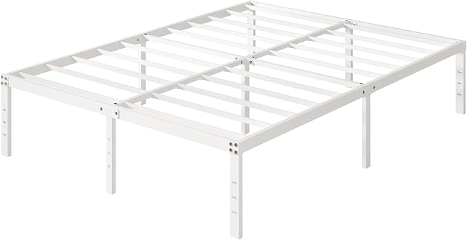 16 Inch White King Bed Frame Heavy Duty Metal Platform King Size Bed Frames - Image 9