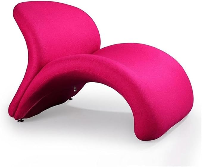 Manhattan Comfort Rosebud Fuchsia Wool Blend Accent Chair - Image 3