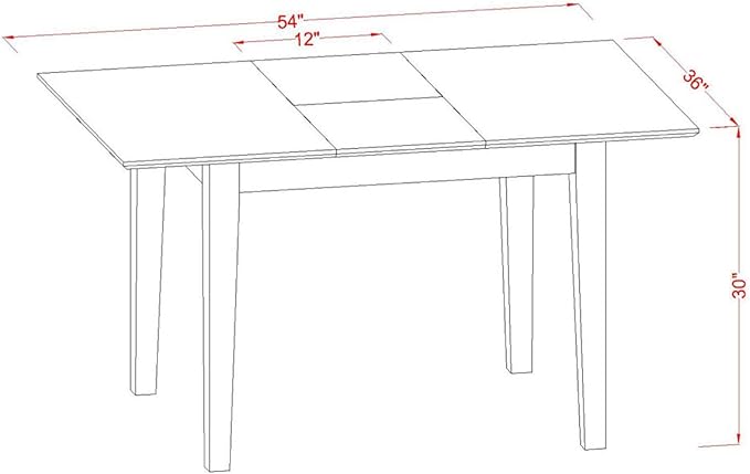 East West Furniture MLIP7-MAH-W 7 Piece Dining Set Consist of a Rectangle - Image 4