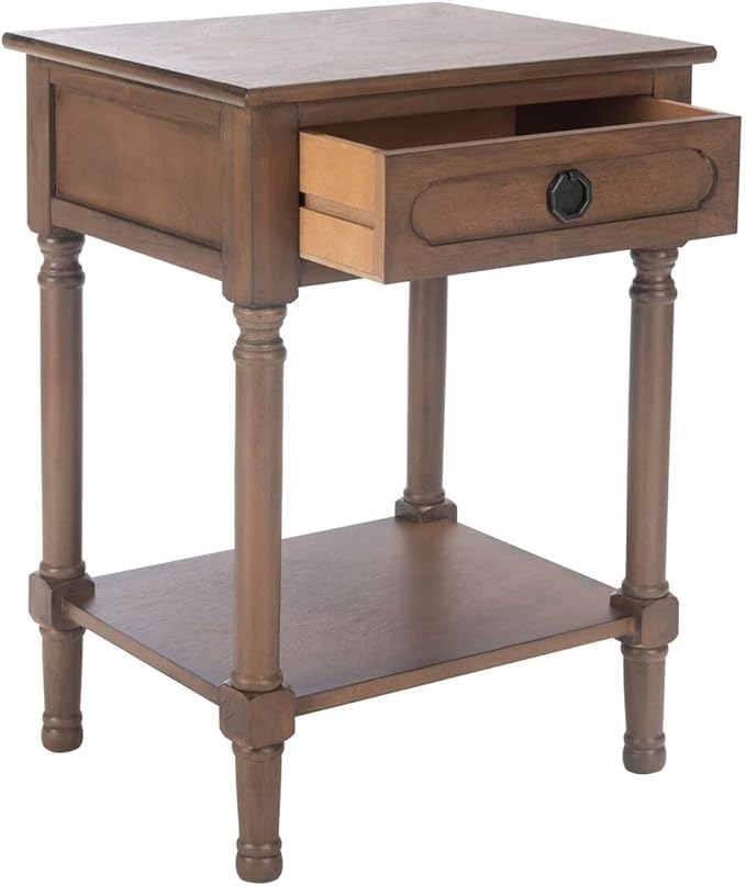 SAFAVIEH Home Collection Allura Distressed White 1-Drawer Bottom Shelf Accent - Image 4