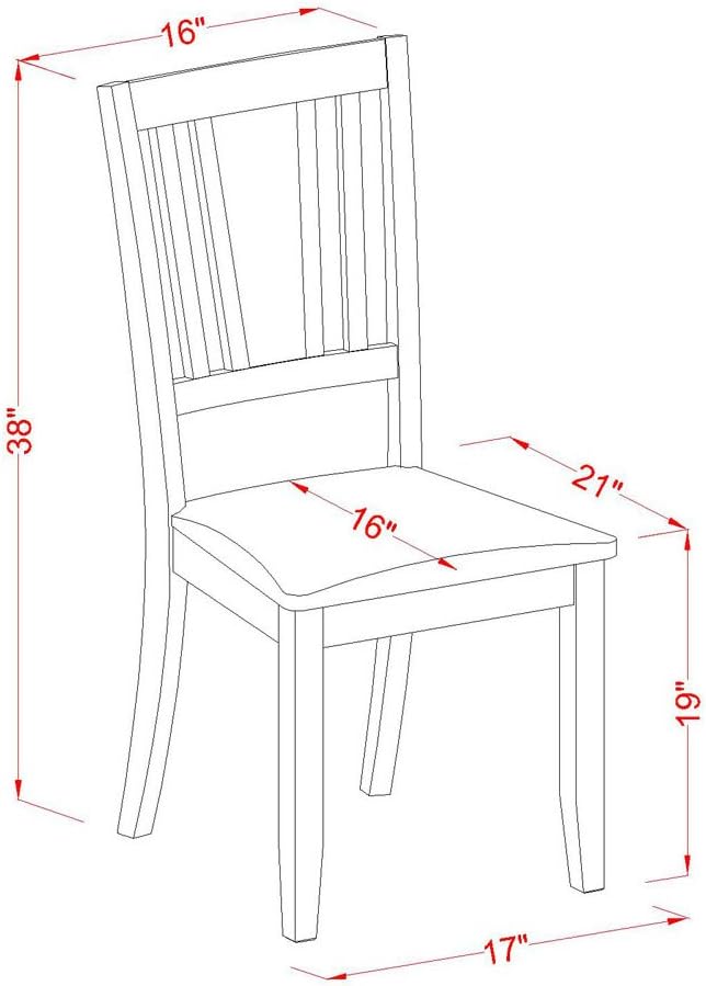 East West Furniture LGDU5-BLK-LC 5 Piece Kitchen Table & Chairs Set Includes a - Image 9