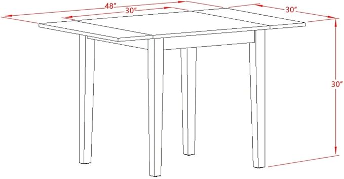 East West Furniture NDVA5-OAK-C 5 Piece Kitchen Table & Chairs Set Includes a - Image 3