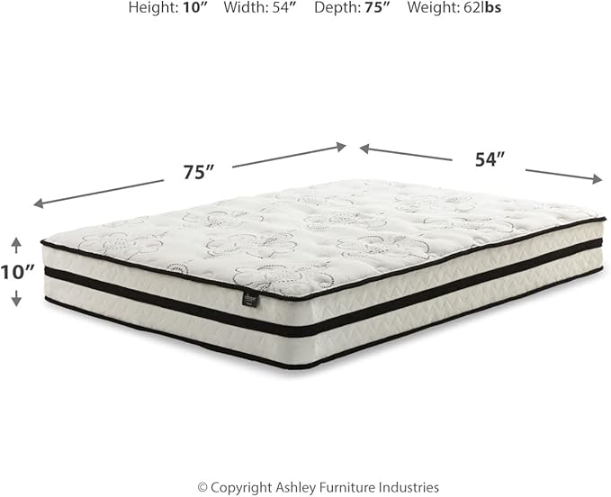 Signature Design by Ashley Full Size Chime 10 Inch Medium Firm Hybrid Mattress - Image 2