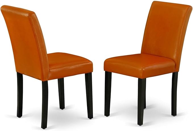 East West Furniture DLAB3-BLK-61 3 Piece Kitchen Table & Chairs Set Contains a - Image 3