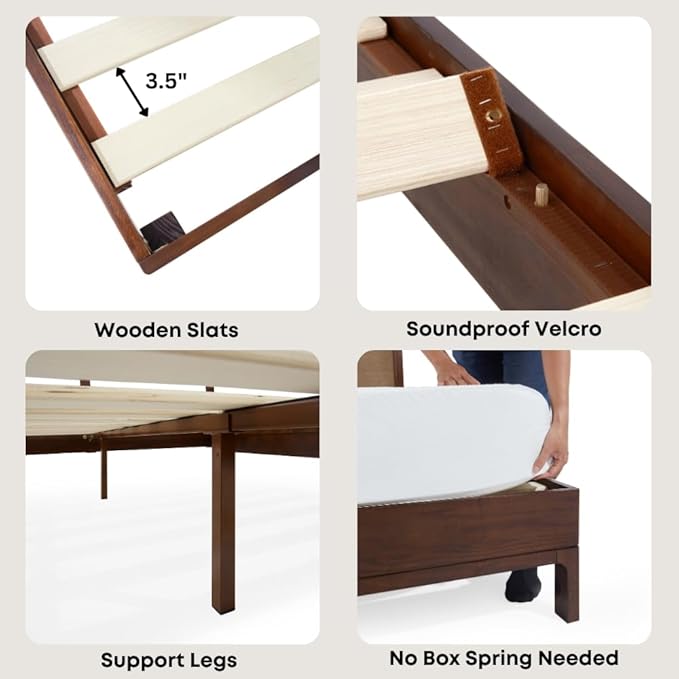 Bme Nipe King 14 Inch Bohemian Bed Frame - Image 4