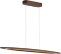 51" Wood Linear Pendant Light Wood Dining Room Light Fixture Modern Pool Table by Yisdesign