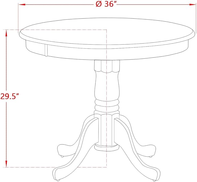 East West Furniture AMAB3-AWA-05 3 Piece Kitchen Table Set - Image 15