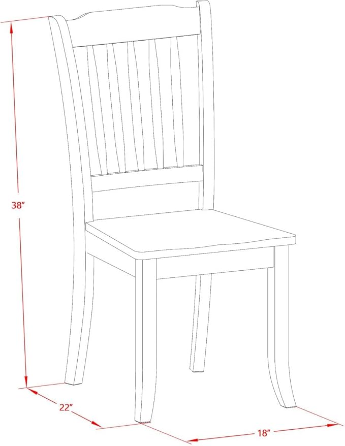 East West Furniture DLDA3-BCH-W 3 Piece Dining Room Table Set Contains a Round - Image 5