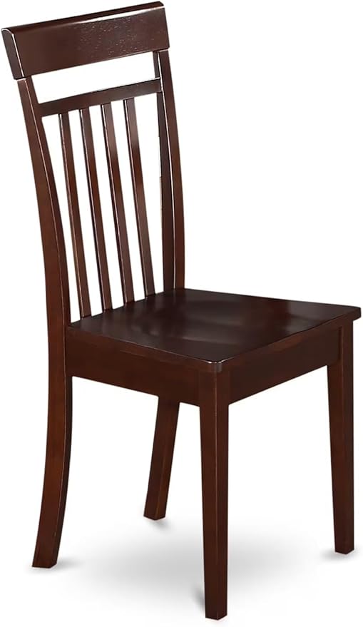 East West Furniture AANCA5-MAH-W 5 Piece Dining Room Table Set Includes a Round - Image 5