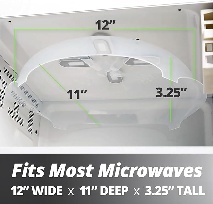 Magnetic Splatter Cover, 12-Inch Clear BPA-Free Food Lid, Vented Plate Guard - Image 2