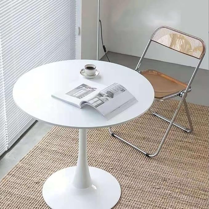 27.3" Tulip Dining Table, Mid-Century Modern Style, Round MDF Top - Image 6