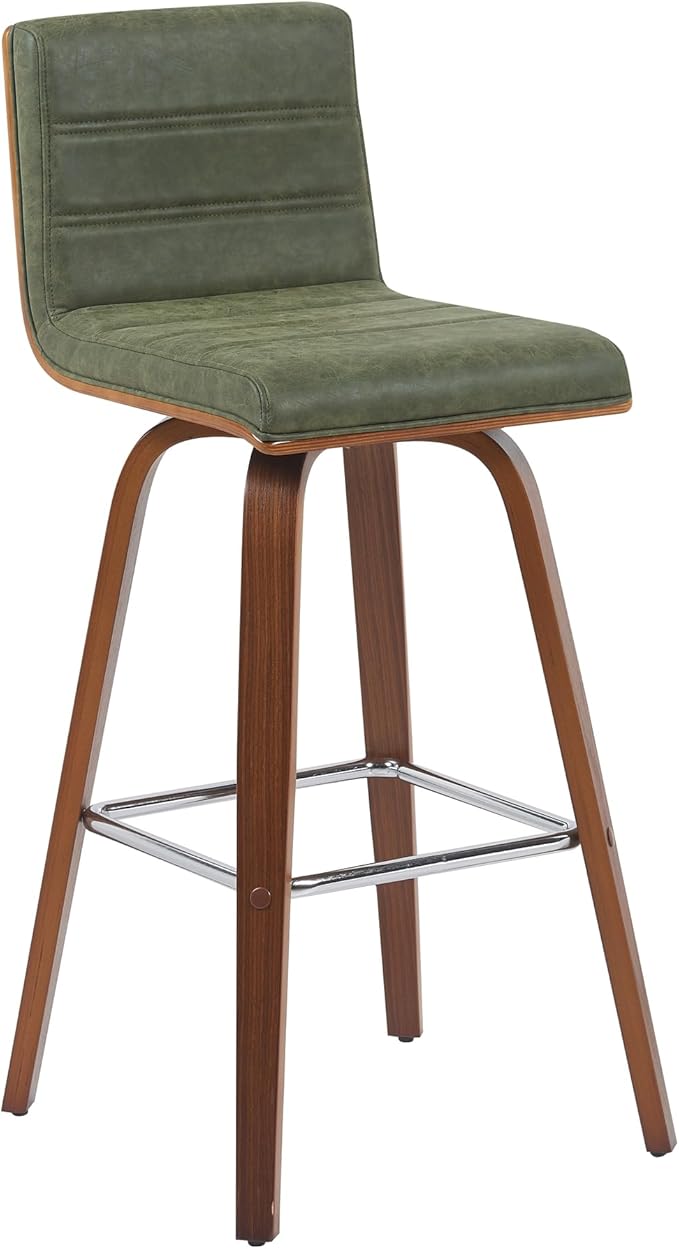 Armen Living Vienna Modern Swivel 30" Bar Height Barstool - Image 2