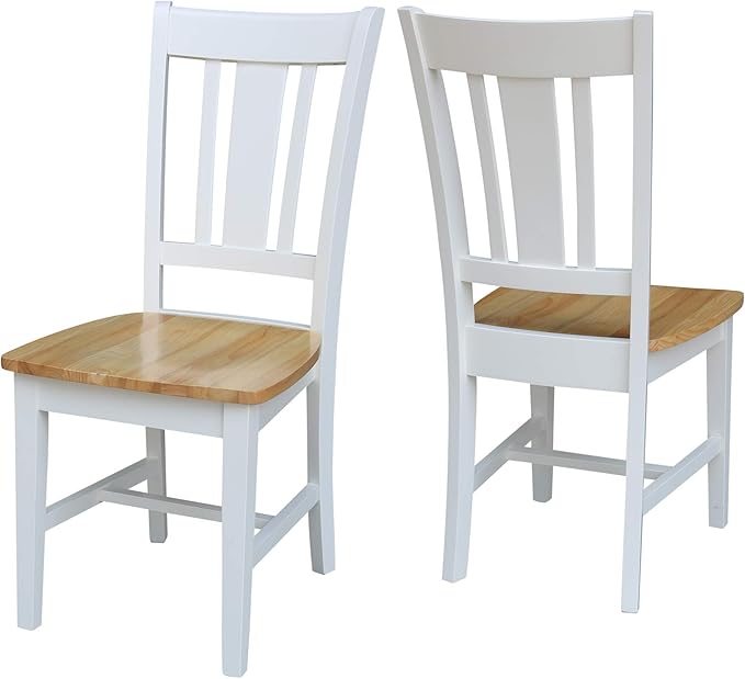 International Concepts San Remo SplatBack Dining Chairs Set of 2 White/Natural - Image 10