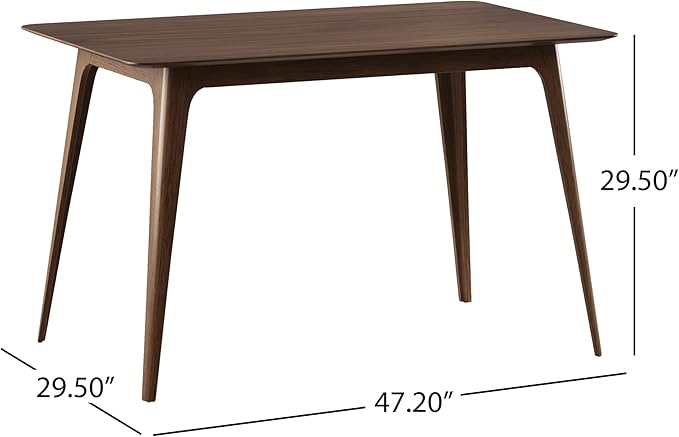 Mid-Century Modern Solid Wood Dining Table - Image 2