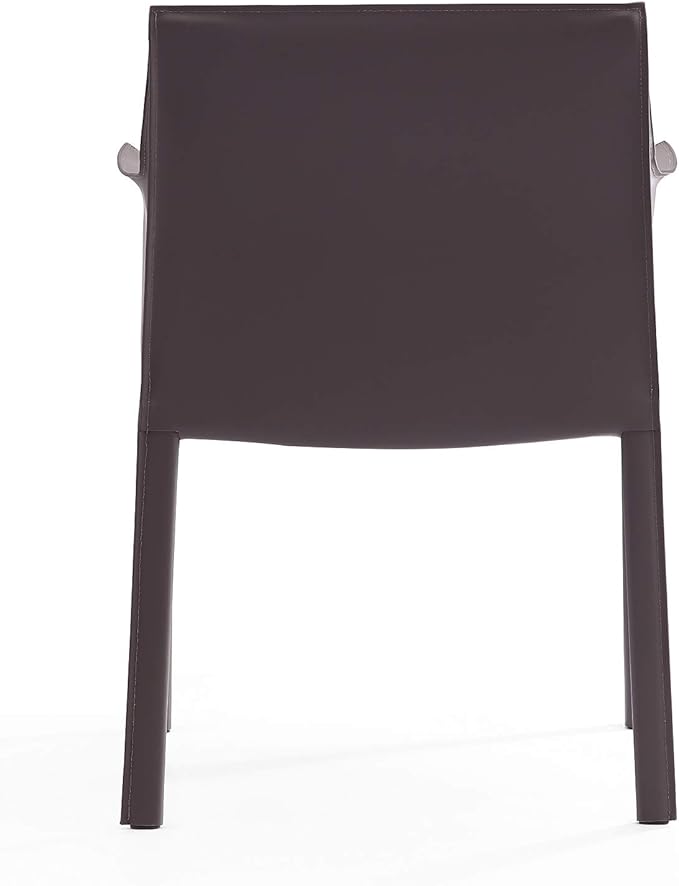 Manhattan Comfort Paris Modern Saddle Leather Dining Chairs, Metal Frame - Image 6
