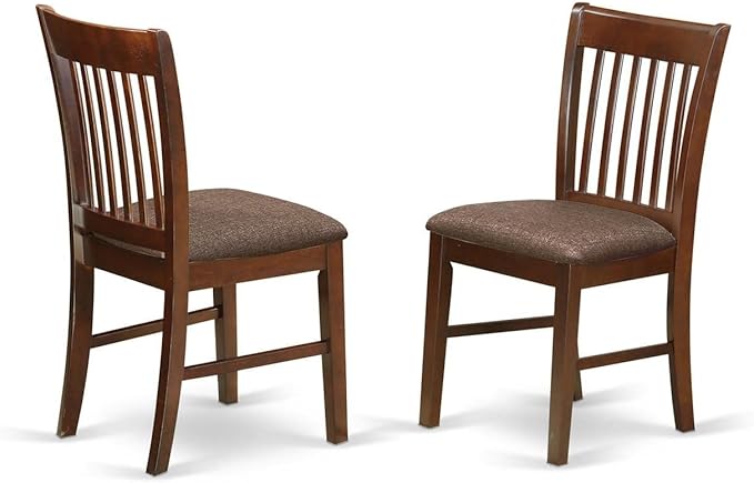 East West Furniture PSNO7-MAH-C 7 Piece Dining Room Furniture Set Consist of a - Image 3
