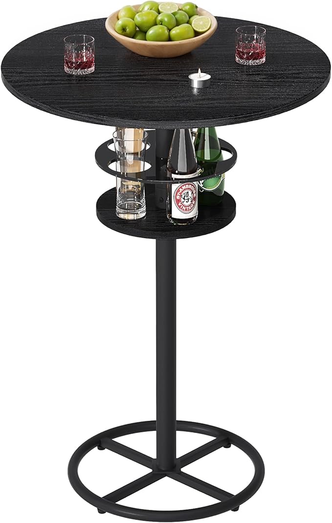 VECELO 36” High Top Bar Table, Sturdy Frame by VECELO