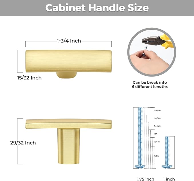 30 Pack Cabinet Handles Single Hole - Image 3
