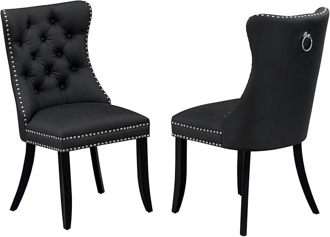 East West Furniture LGDA7-BLK-12 7 Piece Dinette Set Contains a Rectangle - Image 6