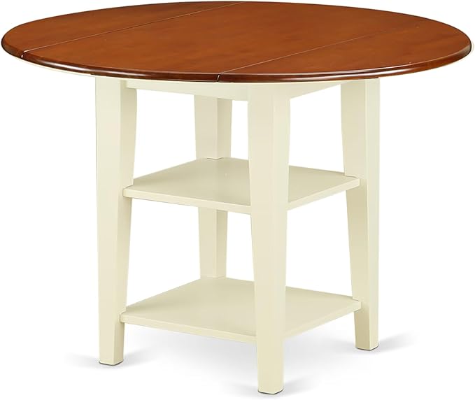 East West Furniture SUWE5-BMK-W 5 Piece Dining Table Set - Image 3