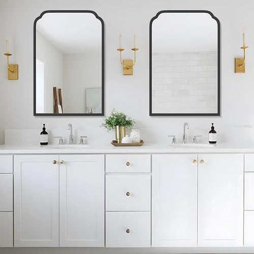 20X30 Inch Black Metal Framed Bathroom Mirror - Image 2
