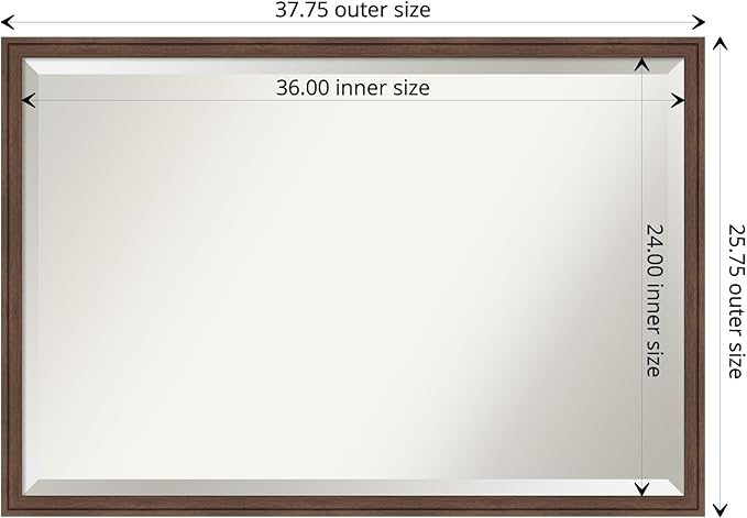Amanti Art Brown Bathroom Mirror - Image 4